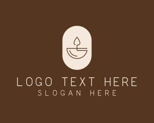 Beige Minimalist Candle logo