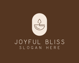 Beige Minimalist Candle logo design