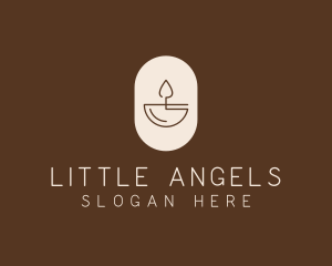 Beige Minimalist Candle logo design