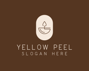 Beige Minimalist Candle logo design