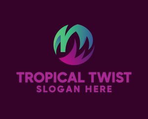 Tropical Bird Feather logo design