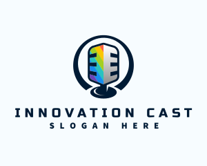 Rainbow Podcast Microphone logo