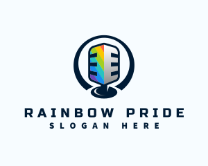 Rainbow Podcast Microphone logo