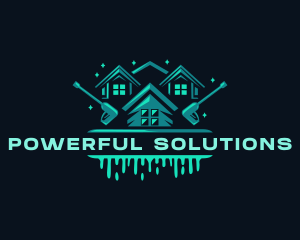 Pressure Washer Cleaning logo design