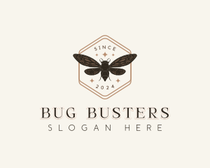 Cicada Insect Bug logo design