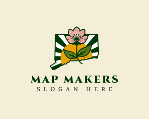 Connecticut Botanical Flower logo design