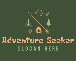 Arrow Outdoor Camping logo design