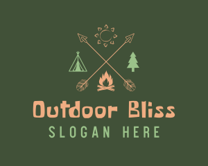 Arrow Outdoor Camping logo design