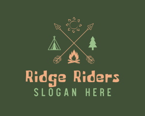 Arrow Outdoor Camping logo design