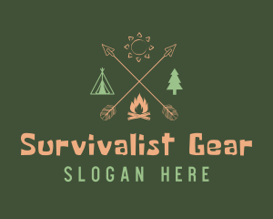 Arrow Outdoor Camping logo design