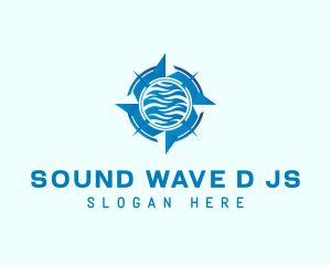 Compass Wave Navigation logo design