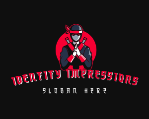 Ninja Game Character logo