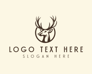 Reindeer Antler Animal logo