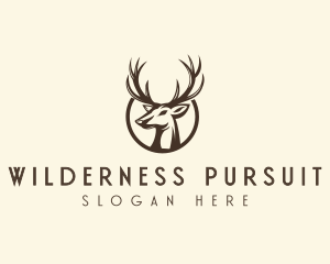 Reindeer Antler Animal logo design