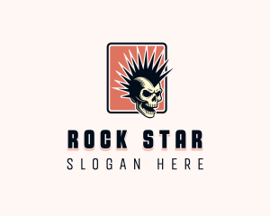 Skull Rock and Roll logo design