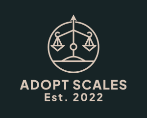 Arrow Justice Scale  logo design