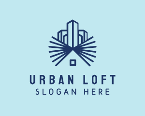 Blue Roof Building  logo design