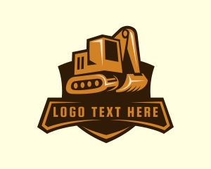 Construction Excavator Backhoe logo