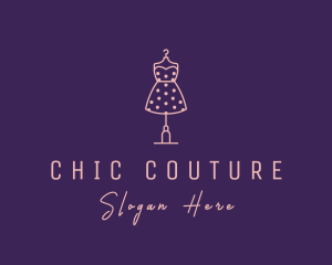 Fashion Polka Dot Dress logo design