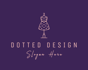 Fashion Polka Dot Dress logo design