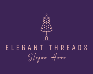 Fashion Polka Dot Dress logo design