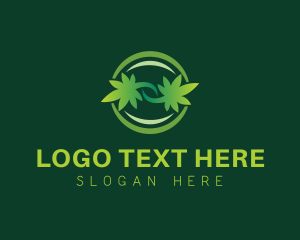 Cannabis Leaf Circle logo