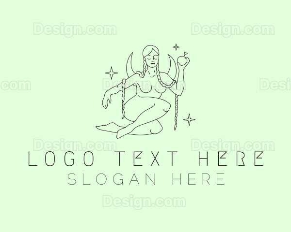 Nude Fortune Teller Woman Logo