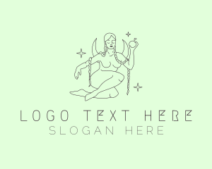 Nude Fortune Teller Woman logo