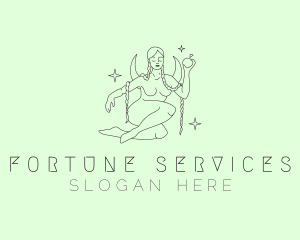 Nude Fortune Teller Woman logo