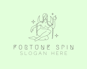 Nude Fortune Teller Woman logo design