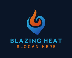 Heating & Cooling HVAC logo design