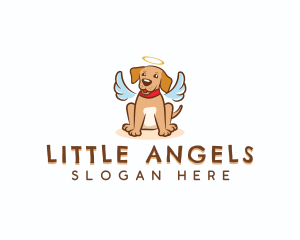 Puppy Angel Dog logo design