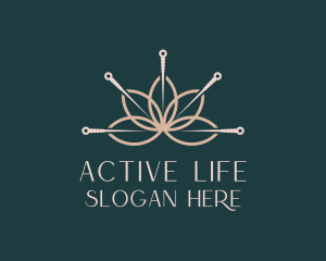 Acupuncturist Lotus Flower  logo