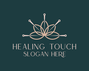 Acupuncturist Lotus Flower  logo