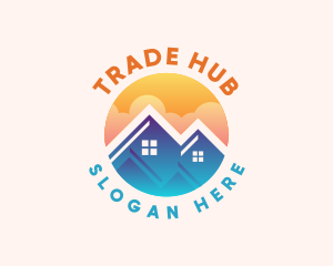 Sun Roofing Trading logo design