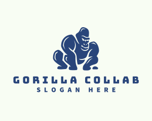 Wild Gorilla Animal logo design