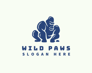 Wild Gorilla Animal logo design