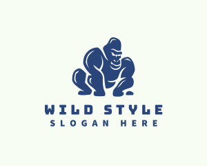 Wild Gorilla Animal logo design