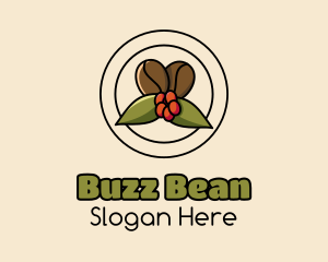 Coffee Bean Mistletoe logo design