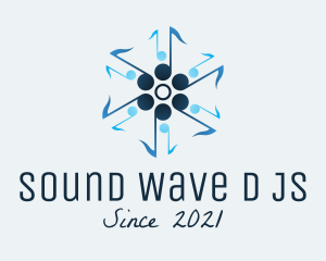 Snowflake Music Note  logo design