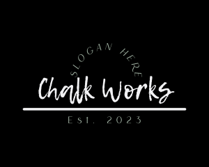 Casual Chalk Script logo design