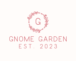 Organic Garden Wreath  logo design