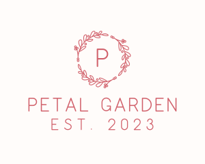 Organic Garden Wreath  logo design