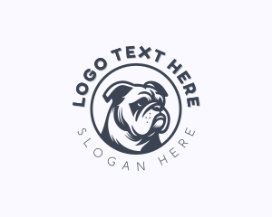 Canine Pitbull Dog logo