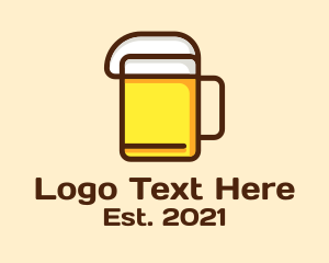 Minimalist Beer Icon logo