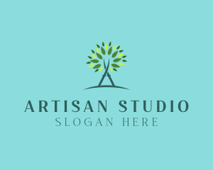 Arborist Gardening Shears logo design