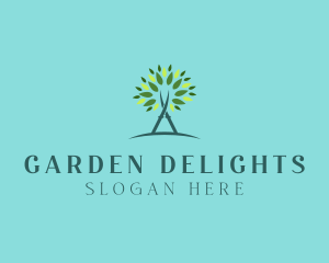 Arborist Gardening Shears logo design