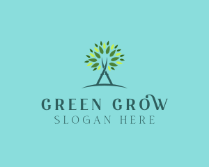 Arborist Gardening Shears logo design