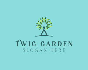 Arborist Gardening Shears logo design