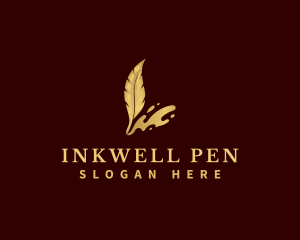 Feather Quill Ink Pen logo design